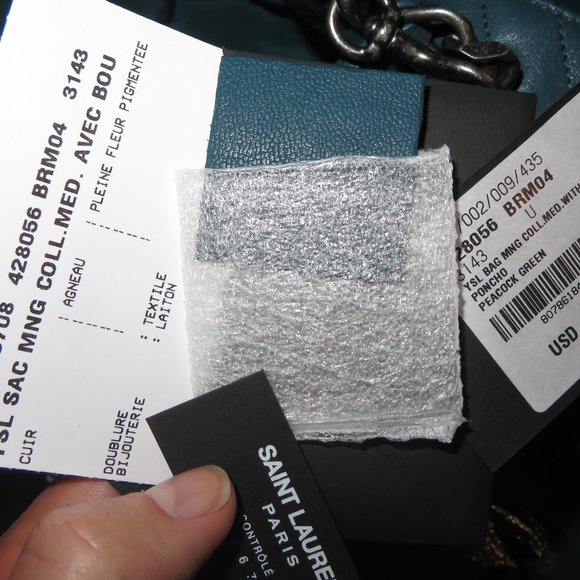 SAINT LAURENT Medium College Bag Peacock Green - Picture 14 of 17